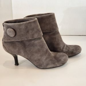 Franco Sarto gray suede fold down bootie, size 8M